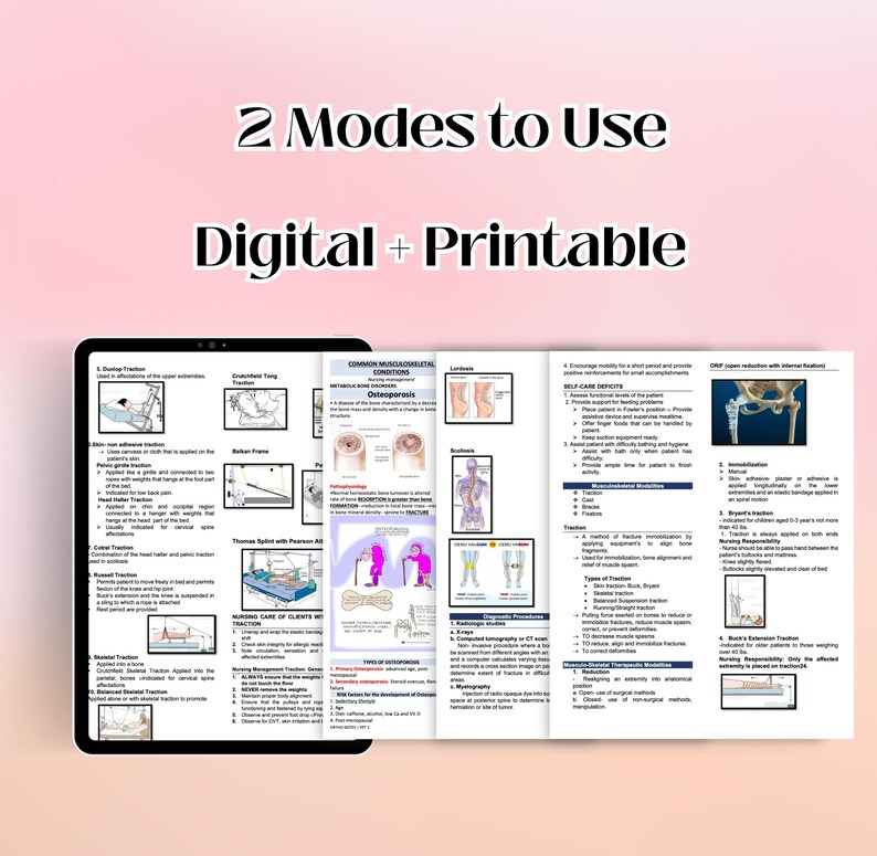 Orthopedic Nursing Notes | Medical-Surgical Study Guide for Nursing & Med Students | PDF (Digital Download) - Image 6