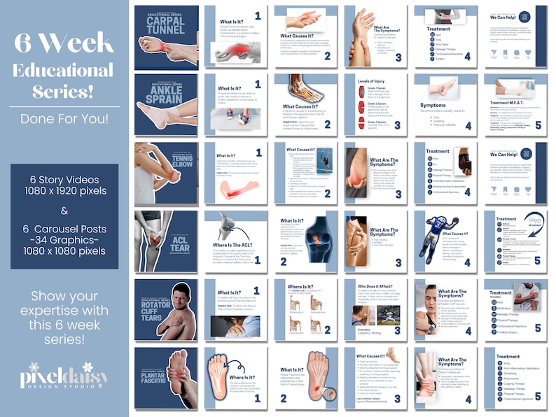 Orthopedic Injuries Instagram Video Templates for Therapists (Canva) - Image 2