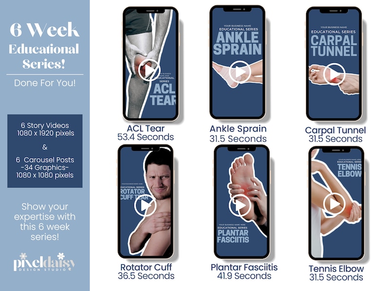 Orthopedic Injuries Instagram Video Templates for Therapists (Canva) - Image 3