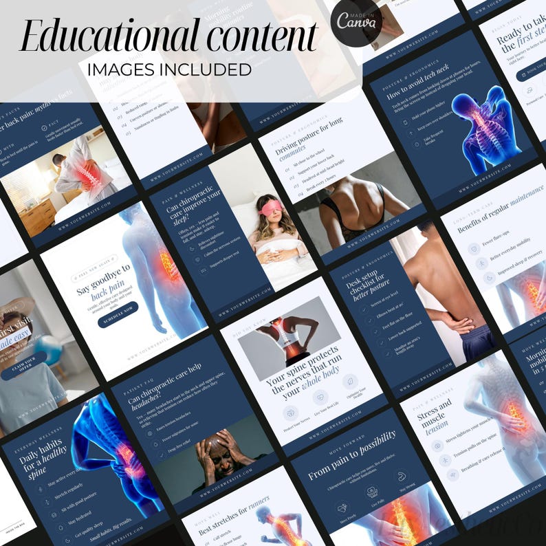 Chiropractor Instagram Templates | Chiropractic Clinic Templates | physical therapy posts | wellness | - Image 8