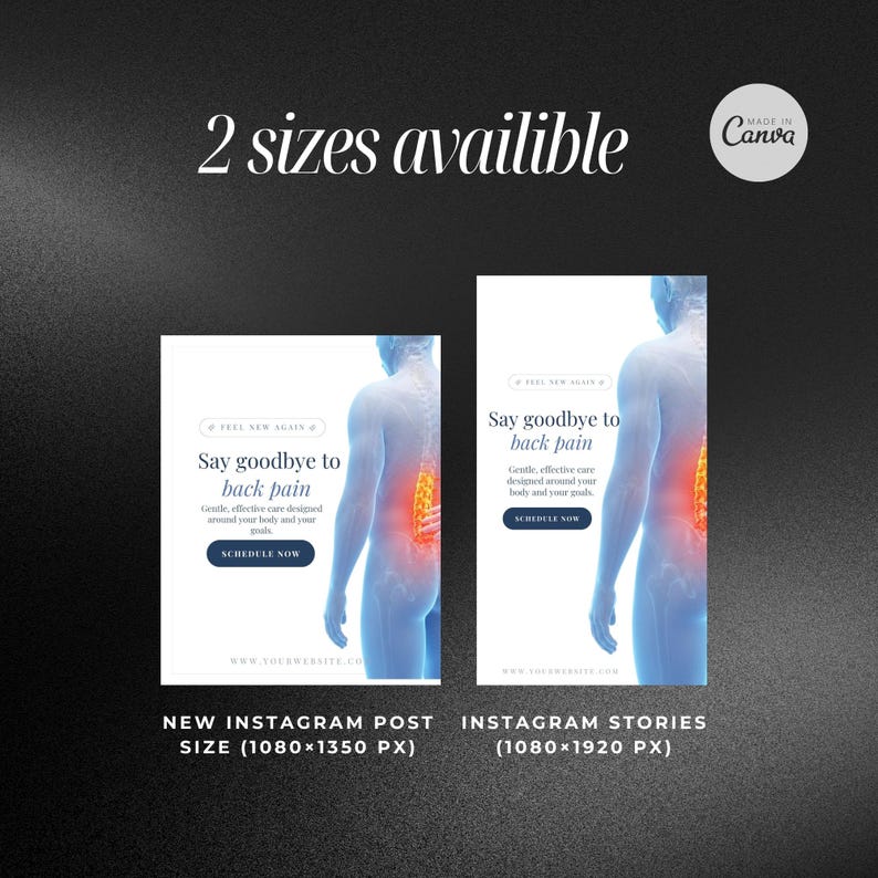 Chiropractor Instagram Templates | Chiropractic Clinic Templates | physical therapy posts | wellness | - Image 9