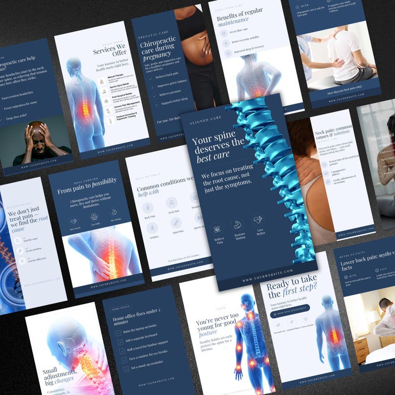 Chiropractor Instagram Templates | Chiropractic Clinic Templates | physical therapy posts | wellness | - Image 5