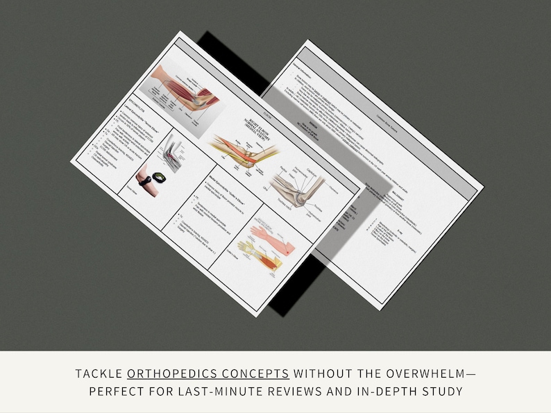 Orthopedics Master Note Study Guide, Physician Assistant, Nurse Practitioner, Medical Student, PANCE, PANRE - Image 7