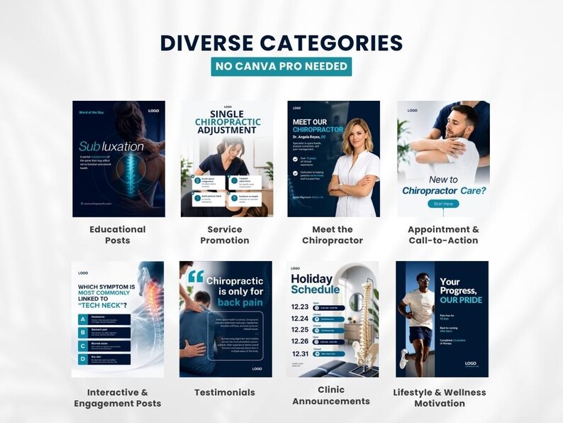 Doctor Instagram Content & Healthcare Templates | Orthopedic Clinic Social Media Bundle | Fully Editable in Canva - Image 7