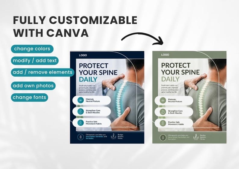 Doctor Instagram Content & Healthcare Templates | Orthopedic Clinic Social Media Bundle | Fully Editable in Canva - Image 9