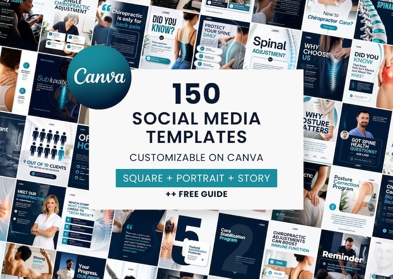 Doctor Instagram Content & Healthcare Templates | Orthopedic Clinic Social Media Bundle | Fully Editable in Canva - Image 2