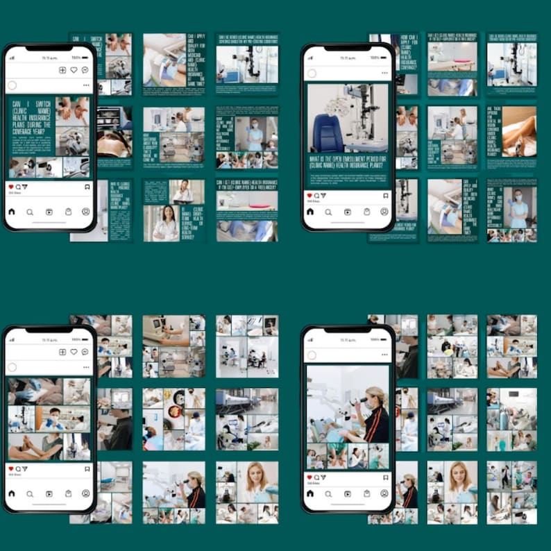 Orthopedic Surgeon Instagram Templates | Medical Canva Posts & Stories | Fully Editable Clinic Marketing Content Bundle - Image 3